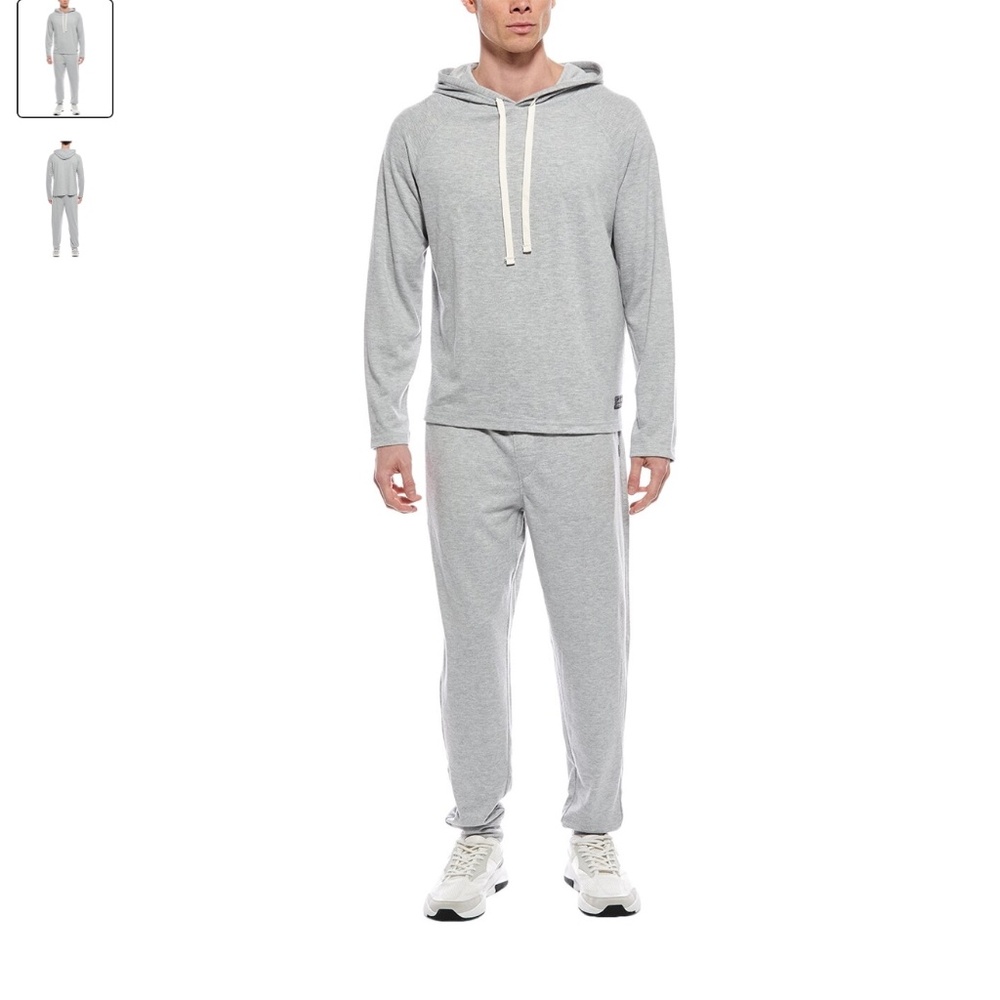 Eddie Bauer Men’s 2pc Hoodie Sweatshirt & Jogger Pant Set XL Grey